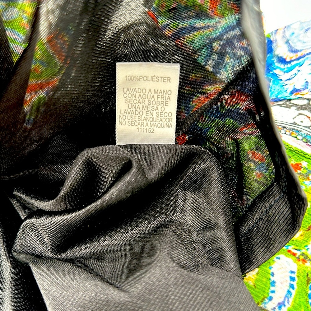 Alberto Makali Mulit-Colored Patchwork Pleated Dr… - image 6